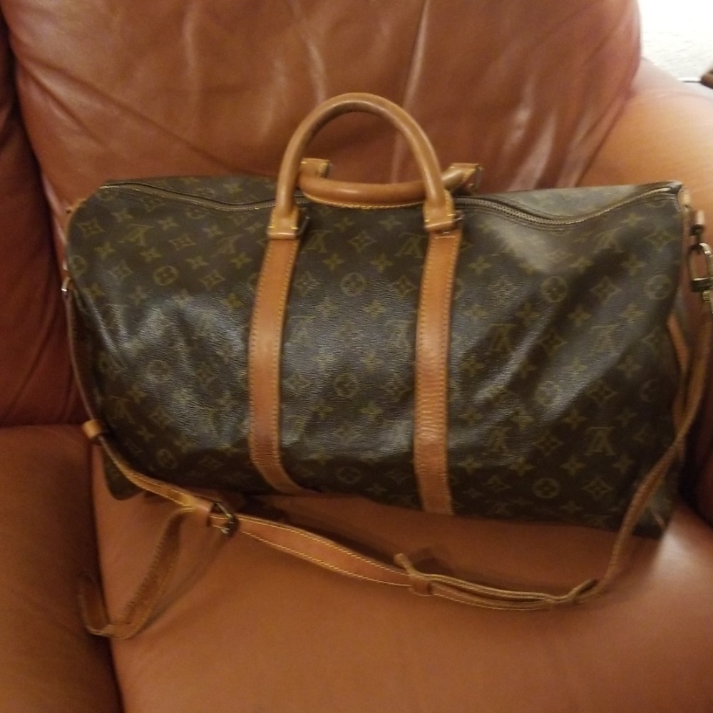 Authentic louis vuitton speedy 50 tote luggage gym